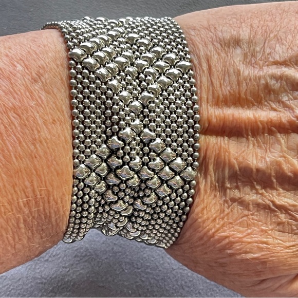 Sergio Gutierrez Liquid Metal Silver Bracelet B9-AS - Picture 1 of 7